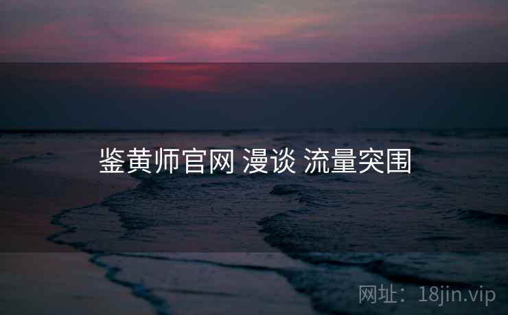 鉴黄师官网 漫谈 流量突围