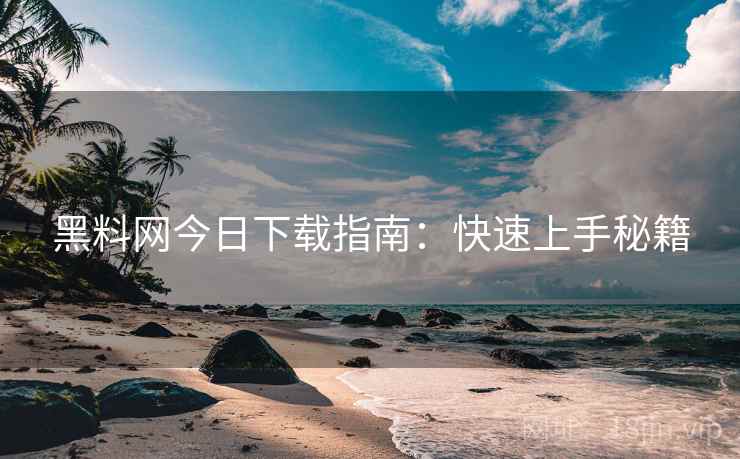 黑料网今日下载指南：快速上手秘籍