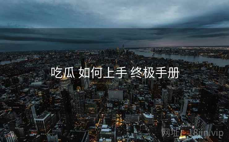 吃瓜 如何上手 终极手册