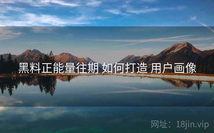 黑料正能量往期 如何打造 用户画像