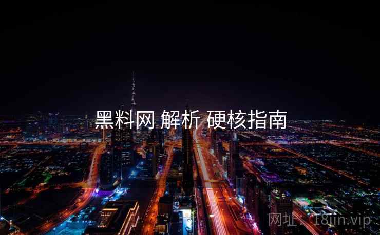 黑料网 解析 硬核指南